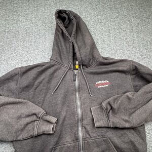 Berne Heritage Thermal Lined Full Zip Hoodie Sweatshirt Workwear Gray Mens Sz XL